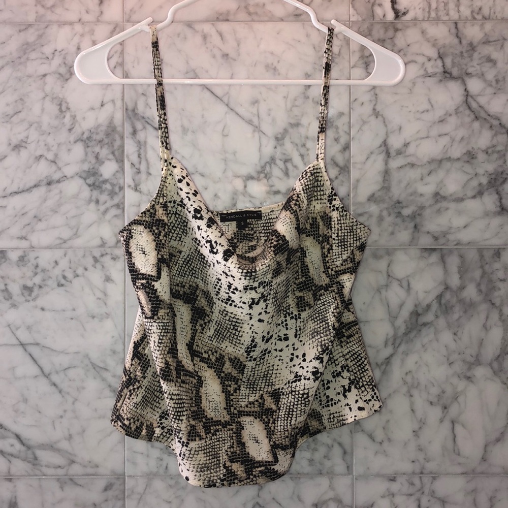 Kendal and Kylie snake skin top